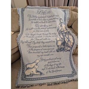 Dicksons 23rd Psalm double-layer cotton throw blanket Religious Shepherd Gift